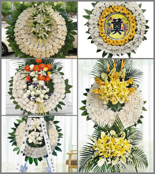 湖北孝感市大悟县吕王镇黄楼村花圈速递